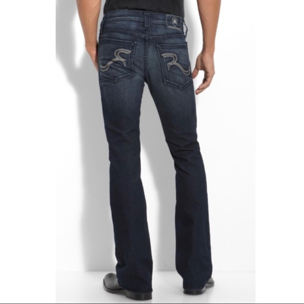 $$-Rock and Republic button fly dark denim.